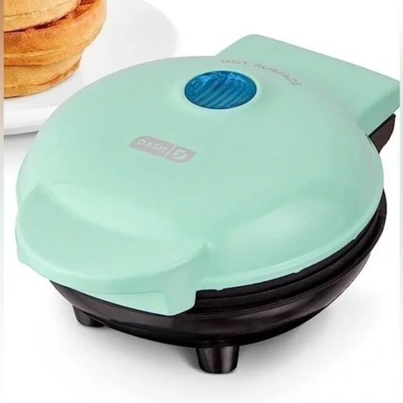 DASH Mini Maker NIB Individual Hash Browns Keto Non-Stick Grill Griller Aqua - Picture 4 of 4